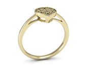 Pierścionek zaręczynowy z brylantami żółte złoto - p16019z - 3
