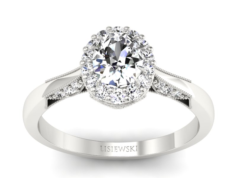 Pierścionek z diamentami białe złoto - p16020bbr_VS_H