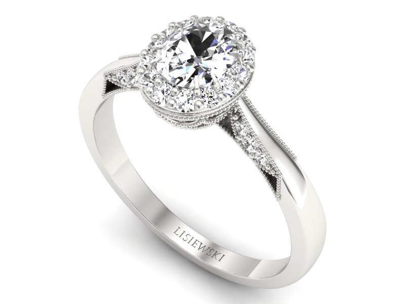 Pierścionek z diamentami białe złoto - p16020bbr_VS_H — zdjęcie 3