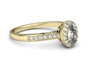 Pierścionek zaręczynowy z diamentami żółte złoto - p16025z - 2