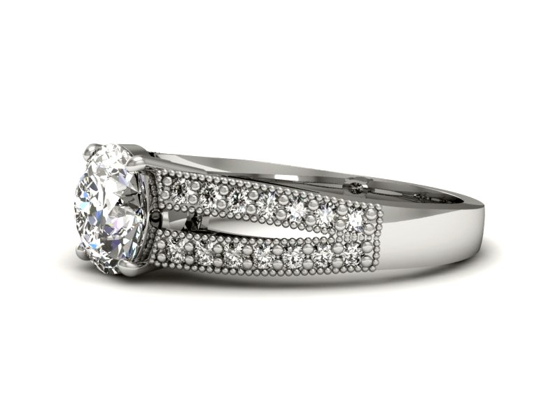 Pierścionek zaręczynowy z brylantami - p16027b — zdjęcie 5