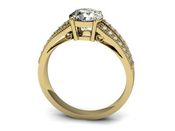 Pierścionek zaręczynowy z brylantami żółte złoto - p16027z - 3