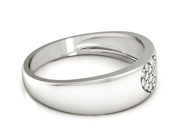 Pierścionek zaręczynowy z brylantami białe złoto - p16039b