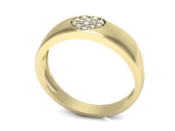 Pierścionek zaręczynowy z diamentami złoto 585 - p16039z