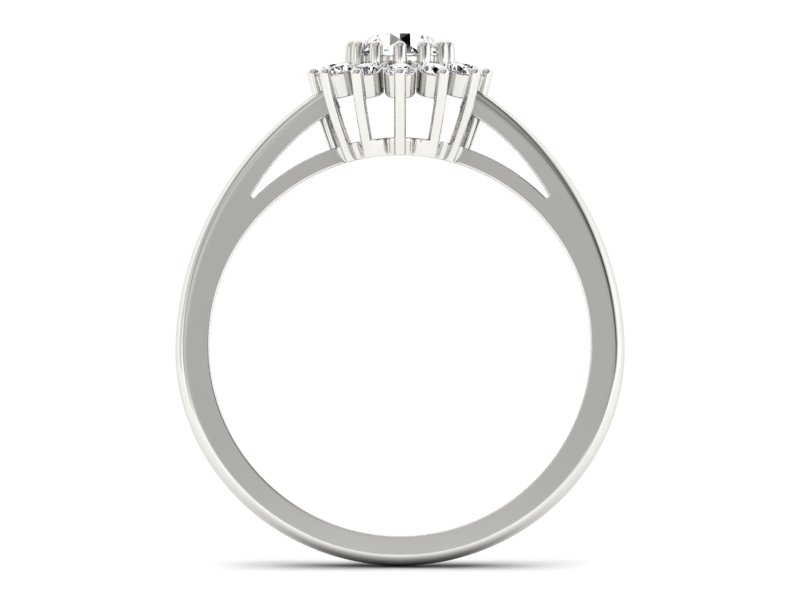 Pierścionek z palladu z brylantami - P16040pll — zdjęcie 2