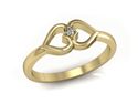 Pierścionek zaręczynowy z brylantem żółte złoto - p16045z