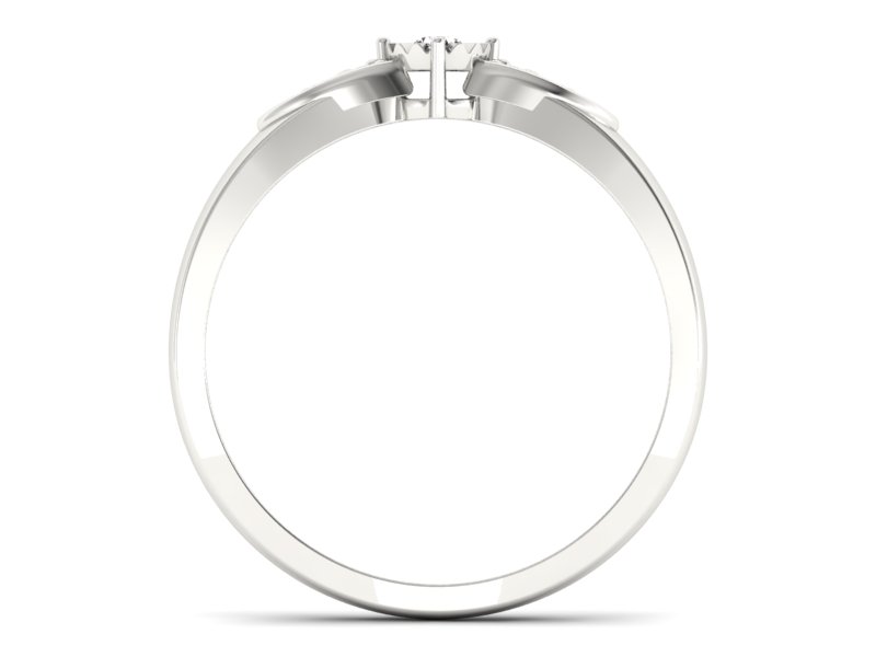 Złoty pierścionek z brylantami białe złoto - p16049b — zdjęcie 2