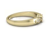 Pierścionek zaręczynowy z brylantami żółte złoto - p16049z - 2