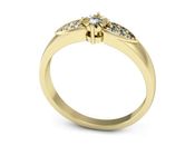 Pierścionek zaręczynowy z brylantami żółte złoto - p16049z - 3