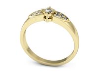 Pierścionek zaręczynowy z brylantami żółte złoto próba 585 - p16049z- 3