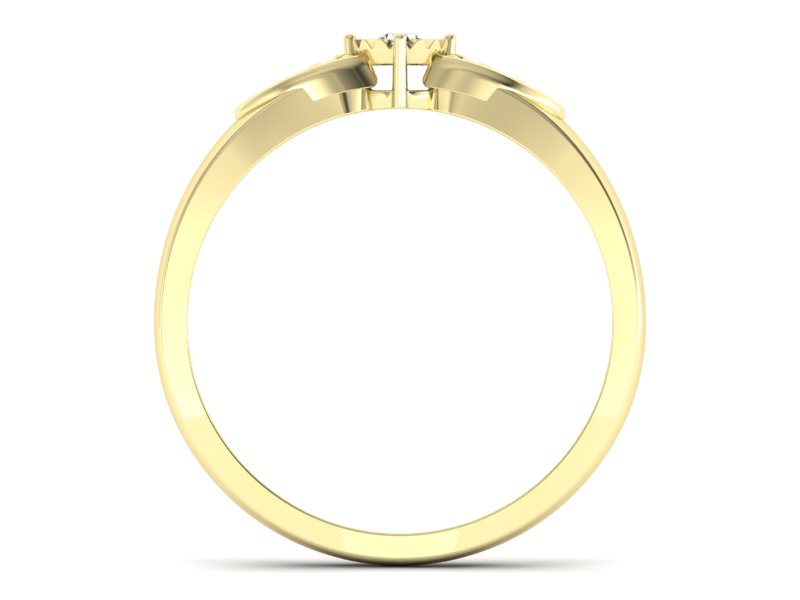 Pierścionek zaręczynowy z brylantami żółte złoto - p16049z — zdjęcie 2