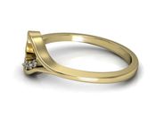 Pierścionek zaręczynowy z brylantami żółte złoto - P16050z - 2