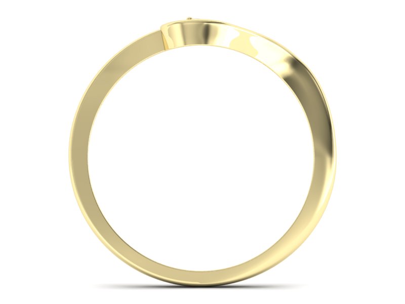 Pierścionek zaręczynowy z brylantami żółte złoto - P16050z — zdjęcie 2