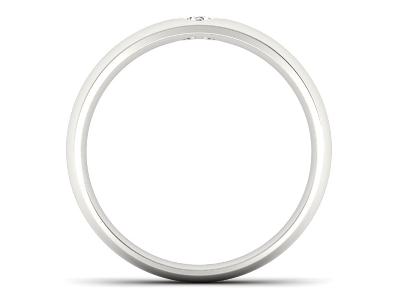 Złoty pierścionek z brylantem białe złoto - p16052b — zdjęcie 2