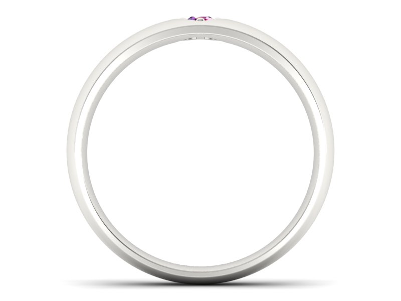 Złoty pierścionek z rubinem białe złoto - p16052br — zdjęcie 2