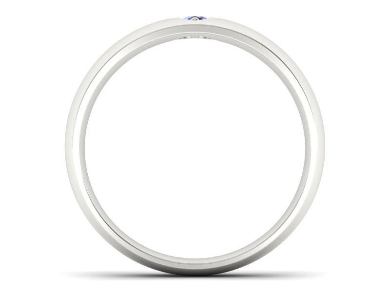 Złoty pierścionek z tanzanitem białe złoto - p16052bt — zdjęcie 2