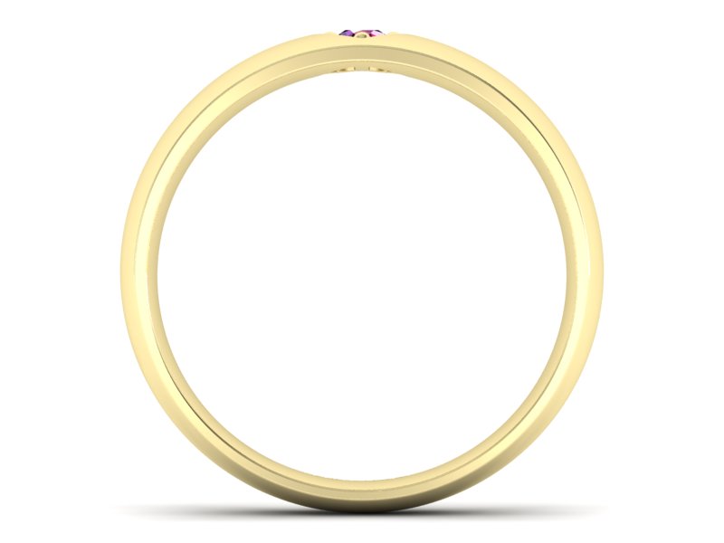 Pierścionek zaręczynowy z rubinem w żółtym złocie - p16052zr — zdjęcie 2