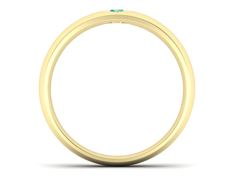 Złoty pierścionek ze szmaragdem żółte złoto - p16052zsm — zdjęcie 2