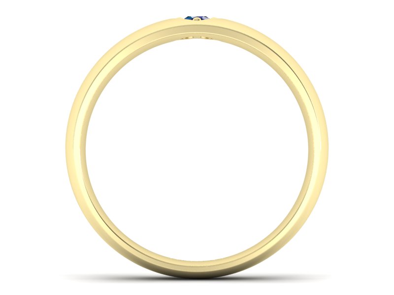 Złoty pierścionek z szafirem żółte złoto - p16052zsz — zdjęcie 2