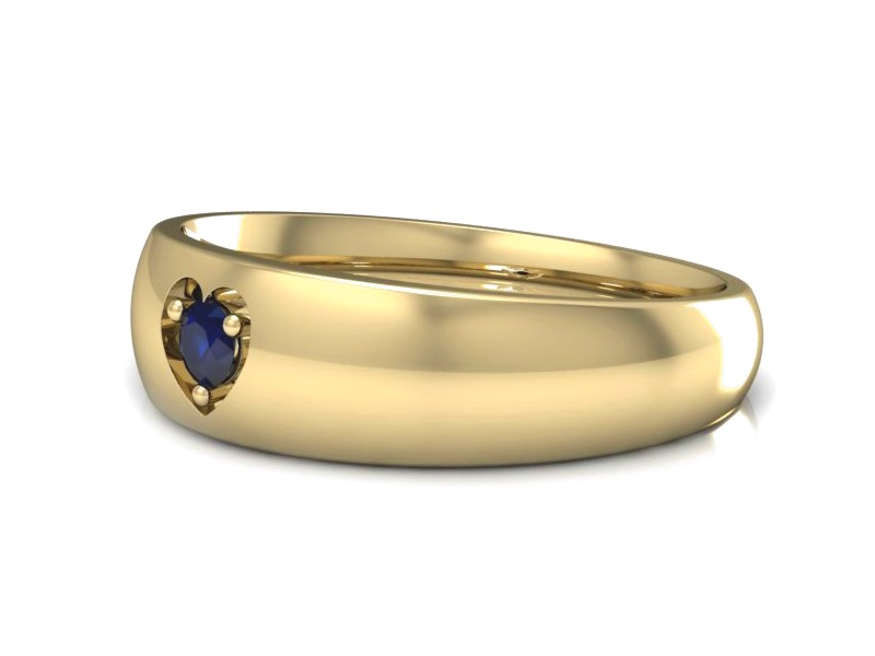 Złoty pierścionek z szafirem żółte złoto - p16052zsz — zdjęcie 5