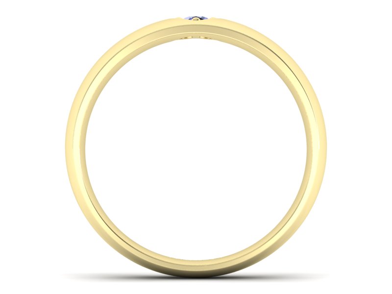 Złoty pierścionek z tanzanitem żółte złoto - p16052zt — zdjęcie 2