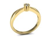 Pierścionek zaręczynowy z brylantami żółte złoto - p16058z - 3