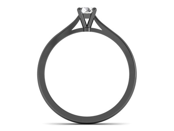 Złoty pierścionek zaręczynowy z brylantem - p16059cz