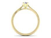Pierścionek zaręczynowy z diamentami żółte złoto - p16059z - 2