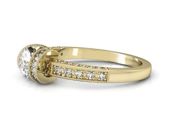 Pierścionek zaręczynowy z diamentami złoto 585 - p16061z