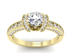 Pierścionek zaręczynowy z diamentami - p16061z