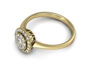 Pierścionek zaręczynowy z brylantami złoto 585 - p16063z - 2