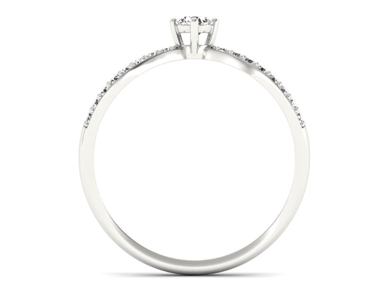 Pierścionek zaręczynowy z brylantami - p16067b — zdjęcie 2