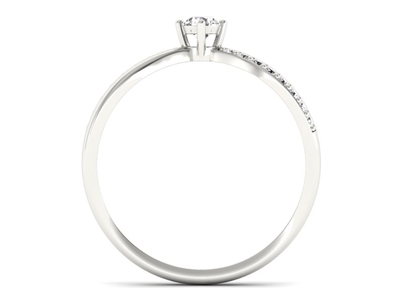 Pierścionek zaręczynowy z brylantami białe złoto - p16068b — zdjęcie 2