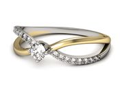 Pierścionek zaręczynowy z diamentami złoto 585 - p16068bbz - 2