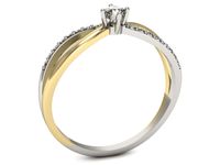 Pierścionek zaręczynowy z diamentami złoto proba 585 - p16068bbz- 3
