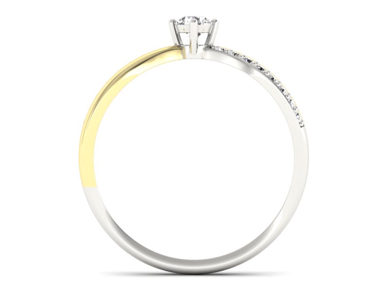 Pierścionek zaręczynowy z diamentami - p16068bbz — zdjęcie 2