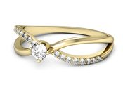 Pierścionek zaręczynowy z brylantami złoto 585 - p16068z - 2