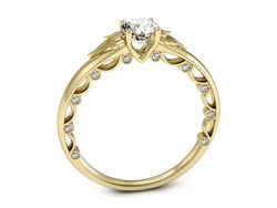 Pierścionek zaręczynowy z brylantami złoto proba 585 - p16073z