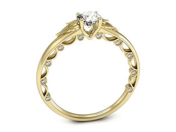 Pierścionek zaręczynowy z brylantami złoto 585 - p16073z - 1