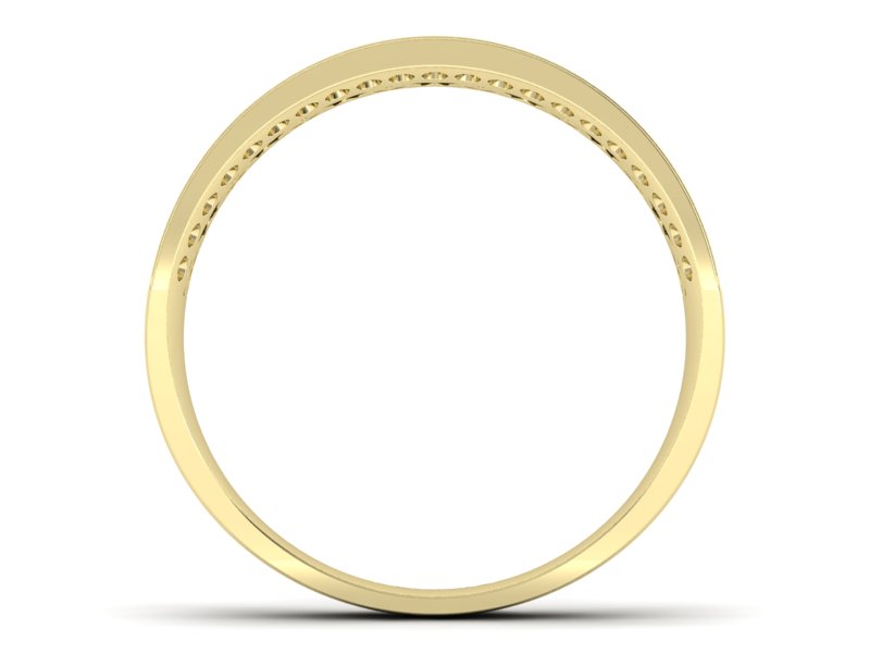 Obrączka z brylantami żółte złoto - p16077z — zdjęcie 2