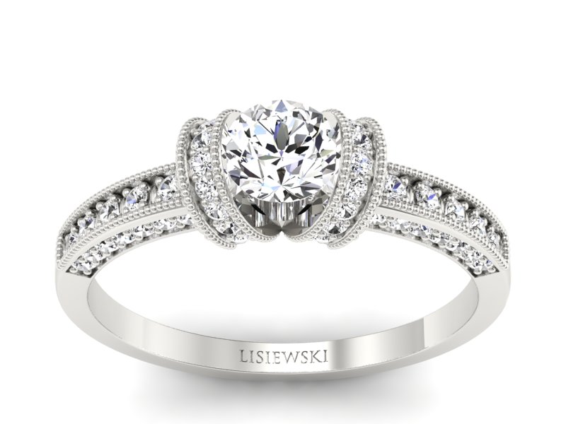 Pierścionek zaręczynowy z diamentami - p16079b