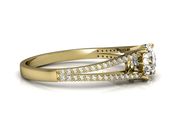 Złoty Pierścionek zaręczynowy z brylantami - p16080z - 2