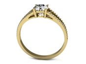 Złoty Pierścionek zaręczynowy z brylantami - p16080z - 3