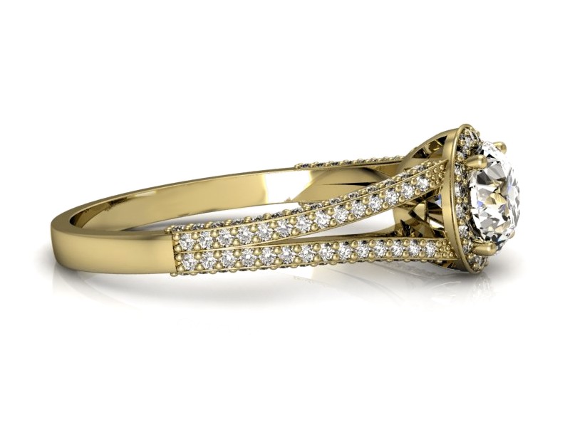 Pierścionek zaręczynowy z brylantami - p16082z — zdjęcie 5