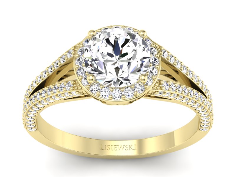 Pierścionek zaręczynowy z brylantami - p16082z