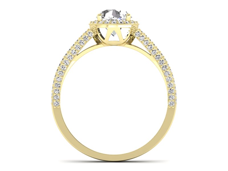 Pierścionek zaręczynowy z brylantami - p16082z — zdjęcie 2