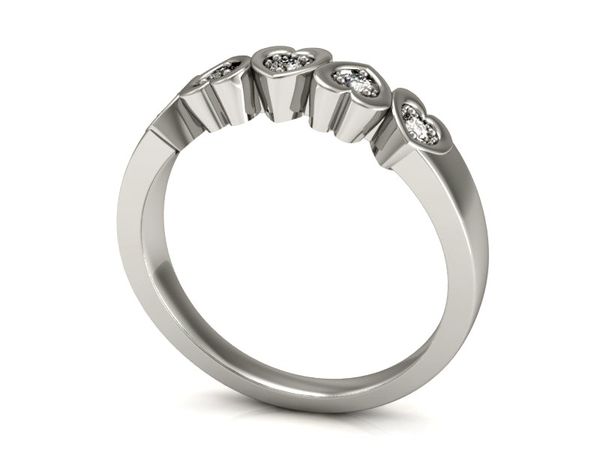 Pierścionek zaręczynowy z diamentami białe złoto - p16088b