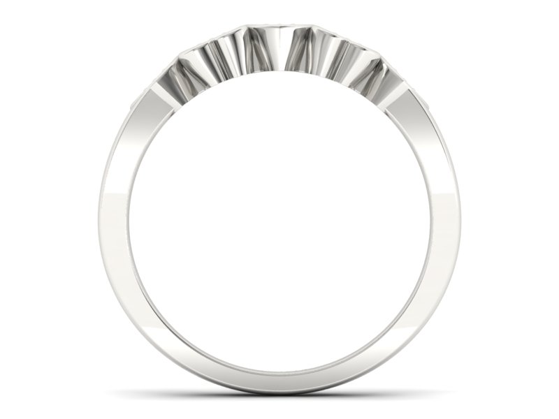 Pierścionek zaręczynowy z diamentami białe złoto - p16088b — zdjęcie 2