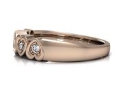 Pierścionek zaręczynowy z brylantami różowe złoto - p16088c - 2