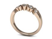 Pierścionek zaręczynowy z brylantami różowe złoto - p16088c - 3